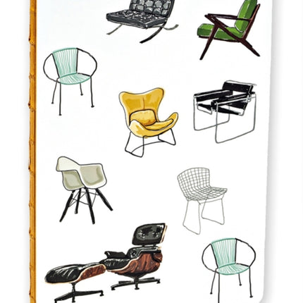 Mid-Century Modern Chairs A5 Notebook