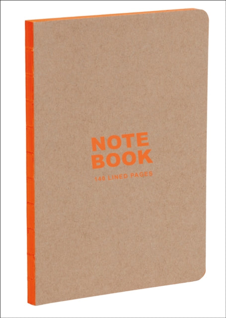 Kraft and Orange A5 Notebook: Lined Paper