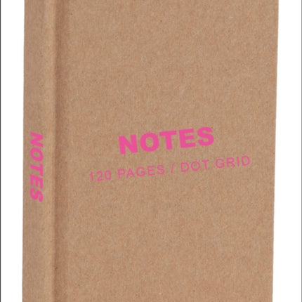 Kraft and Pink Mini Notebook: Dot Grid Paper