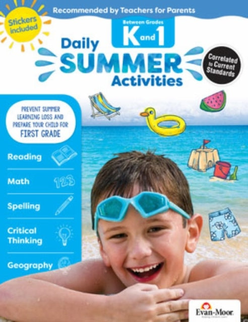 Daily Summer Activities: Between Kindergarten and 1st Grade, Grade K - 1 Workbook: Moving from Kindergarten to 1st Grade, Grades K-1