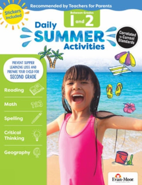 Daily Summer Activities: Between 1st Grade and 2nd Grade, Grade 1 - 2 Workbook: Moving from 1st Grade to 2nd Grade, Grades 1-2