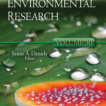 Advances in Environmental Research: Volume 30