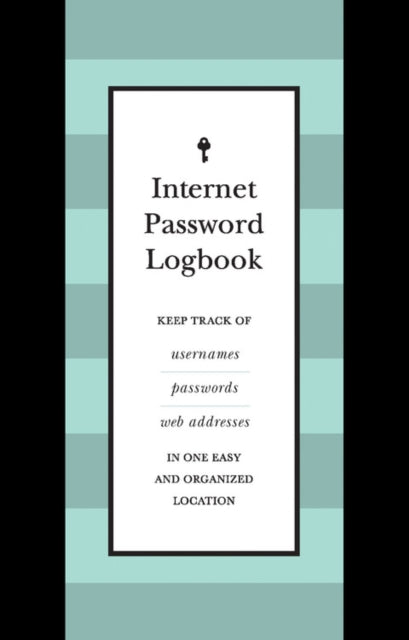 Internet Password Journal Black Leatherette Keep