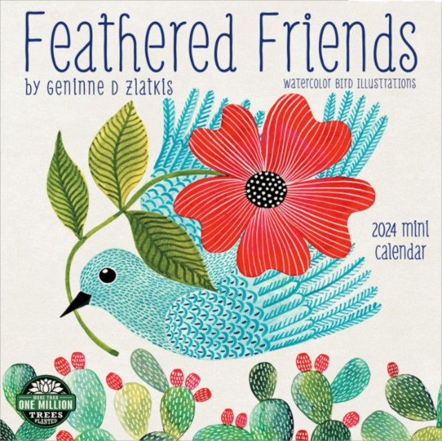 Feathered Friends 2024 Mini Calendar: Watercolour Bird Illustrations