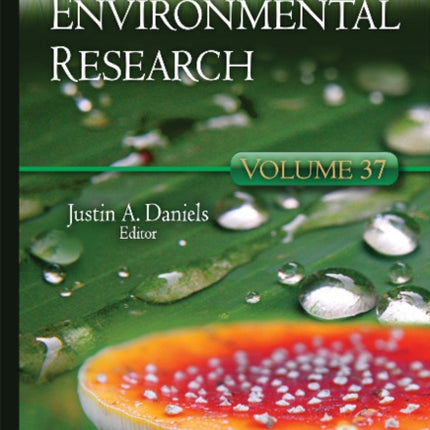 Advances in Environmental Research: Volume 37