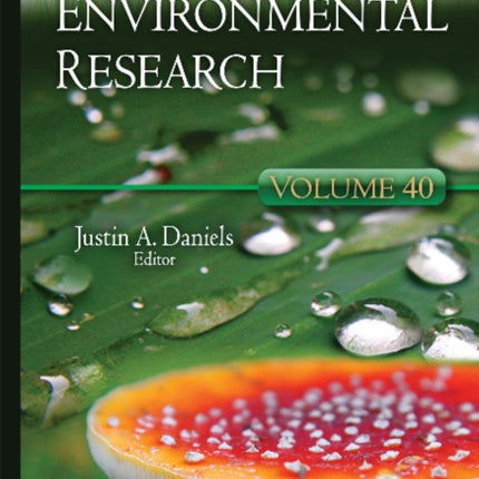 Advances in Environmental Research: Volume 40