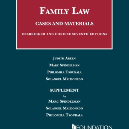 2021 Supplement to Family Law, Cases and Materials, Unabridged and Concise