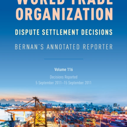 WTO Dispute Settlement Decisions Bernans