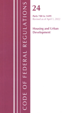 Code of Federal Regulations, Title 24 Housing and