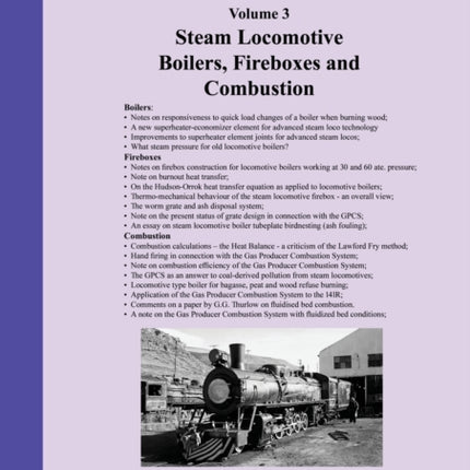 Selection of Papers by LD Porta Volume 3 Steam Locomotive Boilers Fireboxes and Combustion