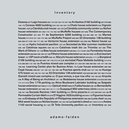 Inventory: Adamo-Faiden