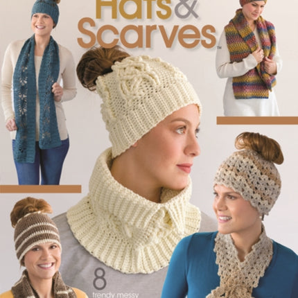 Messy Bun Hats & Scarves: 8 Trendy Messy Bun Hats with Coordinating Scarf Patterns!