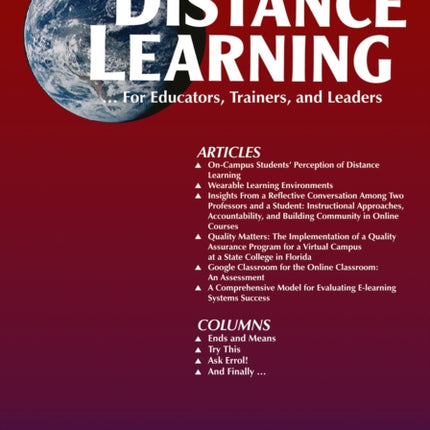 Distance Learning Volume 15 Issue 3 2018