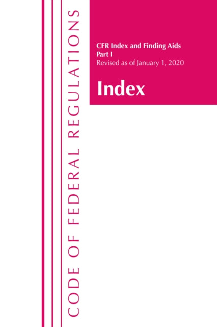 Code of Federal Regulations, Index and Finding