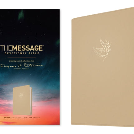 The Message Devotional Bible LeatherLook Driftwood Dove