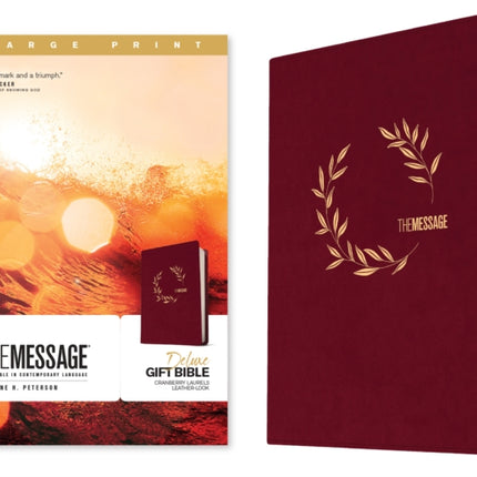 Message Deluxe Gift Bible, Large Print, Cranberry