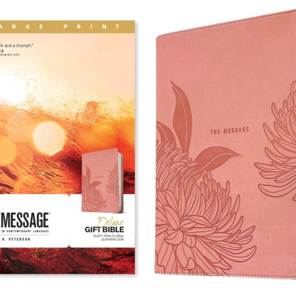 Message Deluxe Gift Bible Large Print Dusty Pink