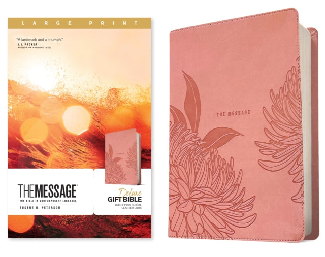 Message Deluxe Gift Bible Large Print Dusty Pink