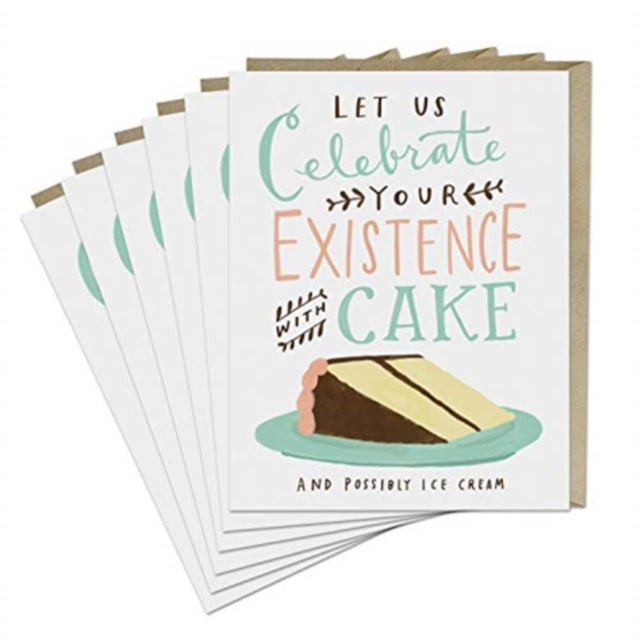 6Pack Em  Friends Celebrate With Cake Card