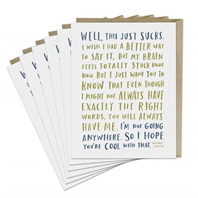 6Pack Em  Friends Awkward Sympathy Card