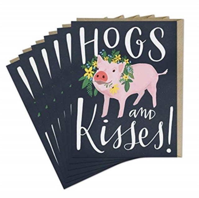 6Pack Em  Friends Hogs and Kisses Card