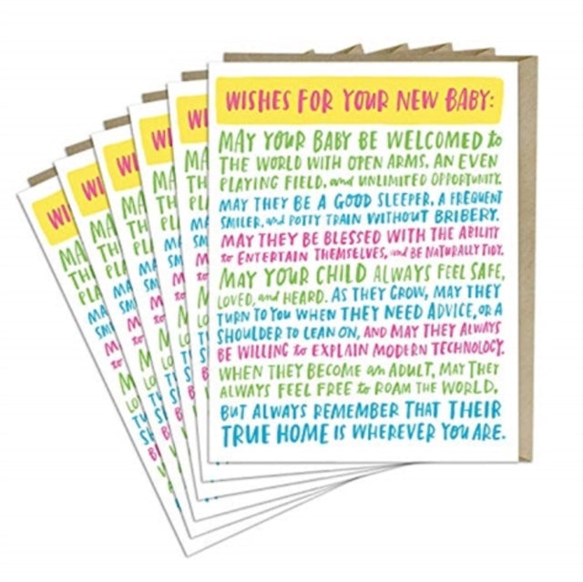 6Pack Em  Friends Wishes For New Baby Card