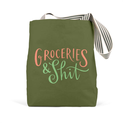 Em  Friends Groceries  Shit Olive Tote Bags