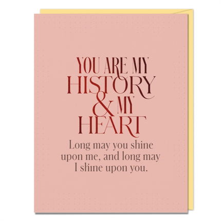 6-Pack Elizabeth Gilbert You Are My History and My Heart Card