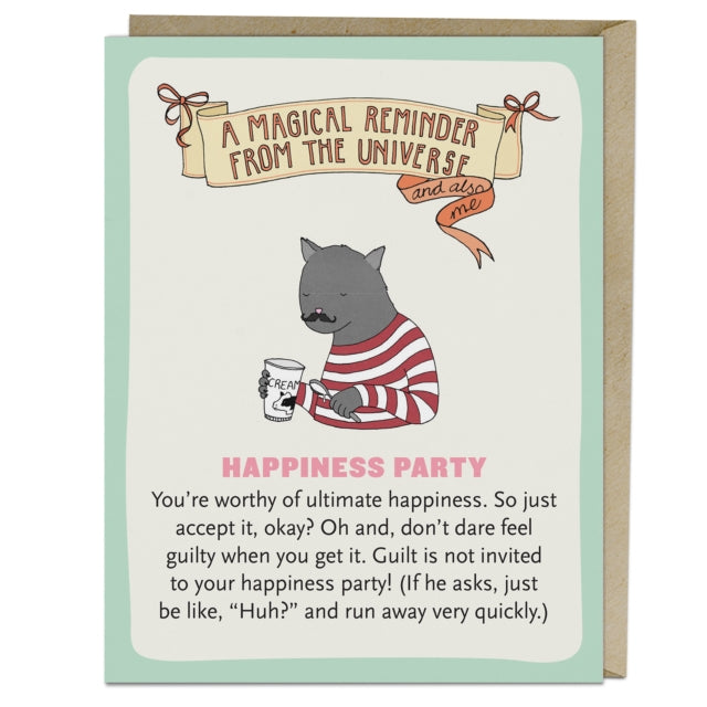 6Pack Em  Friends Happiness Party Affirmators Greeting Cards