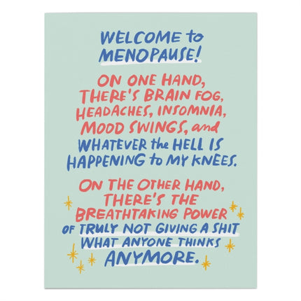 6Pack Em  Friends Breathtaking Power Welcome to Menopause Card