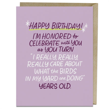 6-Pack Em & Friends Care About Birds Years Old Birthday Cards