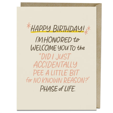 6Pack Em  Friends Accidentally Pee Years Old Birthday Cards