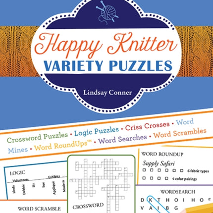 Happy Knitter Variety Puzzles, Volume 4: 60+ Large-Print Word Puzzles for Yarn Lovers