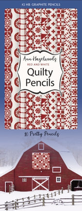 Ann Hazelwoods Red  White Quilty Pencils