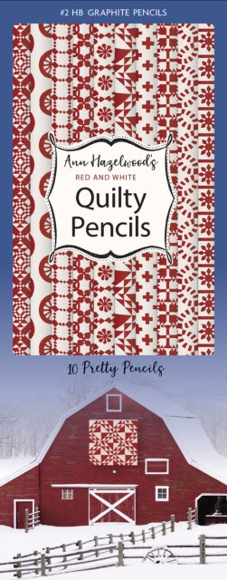 Ann Hazelwoods Red  White Quilty Pencils