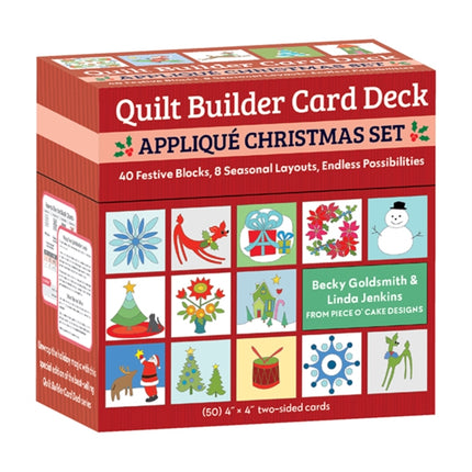Quilt Builder Card Deck Appliqué Christmas Set