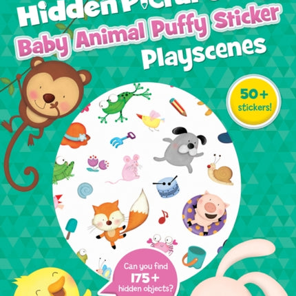 Baby Animal Hidden Pictures Puffy Sticker Playscenes