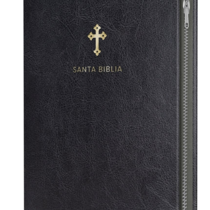 Biblia Reina Valera 1960 Tamaño grande, letra grande piel negra con cremallera /  Spanish Holy Bible RVR 1960 Large Size Large Print Black Leather with Zipper