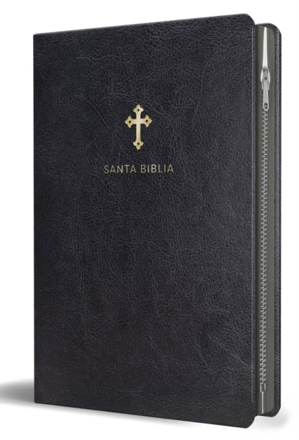 Biblia Reina Valera 1960 Tamaño grande, letra grande piel negra con cremallera /  Spanish Holy Bible RVR 1960 Large Size Large Print Black Leather with Zipper