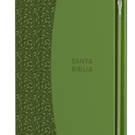 Biblia Reina Valera 1960 Tamaño grande, letra grande piel verde con cremallera /   Spanish Holy Bible RVR 1960. Large Size, Large Print Green Leather with Zipp