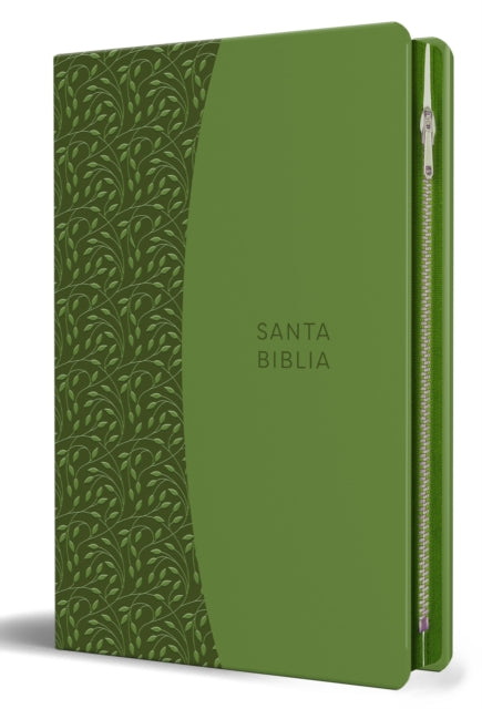 Biblia Reina Valera 1960 Tamaño grande, letra grande piel verde con cremallera /   Spanish Holy Bible RVR 1960. Large Size, Large Print Green Leather with Zipp