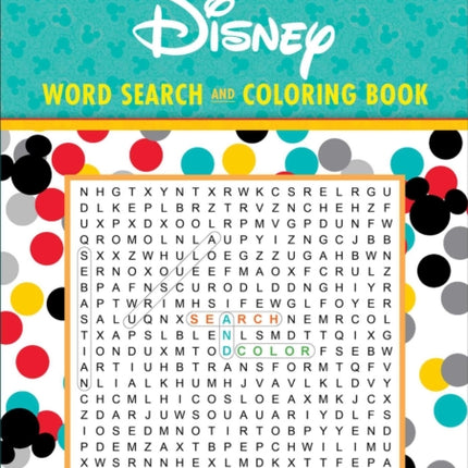 Disney Word Search and Coloring Book