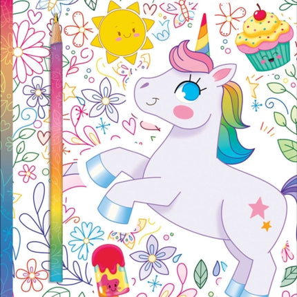 Color Me Cute! Coloring Book with Rainbow Pencil