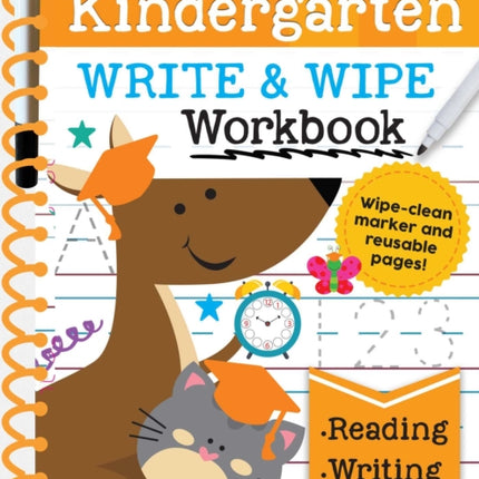 Ready to Learn: Kindergarten Write and Wipe Workbook: Addition, Subtraction, Sight Words, Letter Sounds, and Letter Tracing