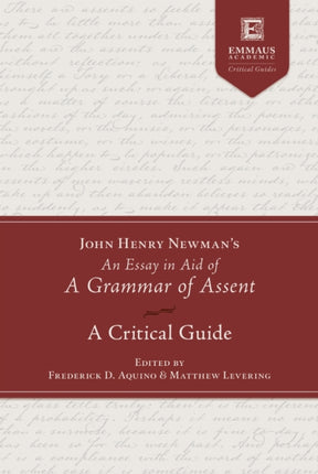 John Henry Newmans An Essay in Aid of a Grammar  A Critical Guide