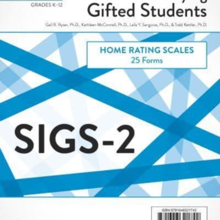 Scales for Identifying Gifted Students (SIGS-2): Home Rating Scale Forms (25 Forms)