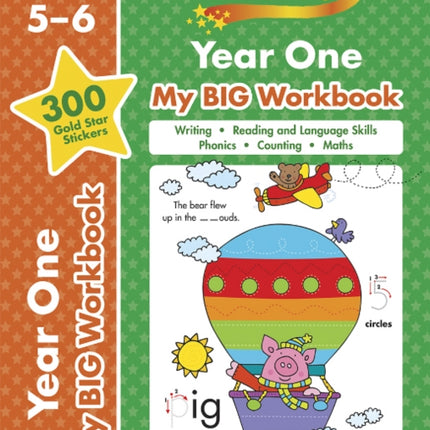 Gold Stars Year One My BIG Workbook (Includes 300 gold star stickers, Ages 5 - 6)