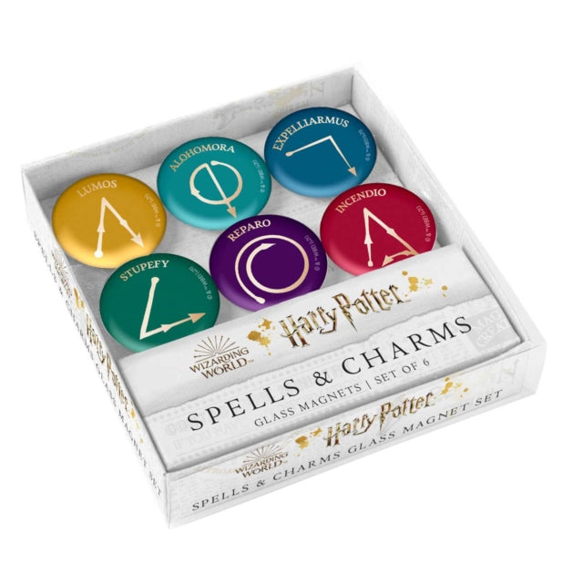 Harry Potter: Spells and Charms Glass Magnet Set: Set of 6