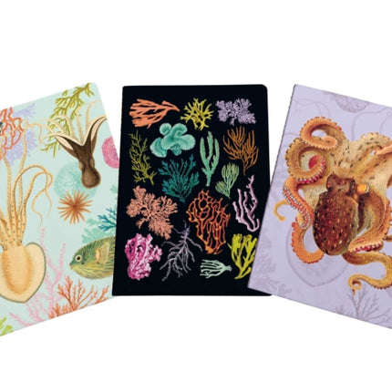 Art of Nature: Under the Sea Sewn Notebook Collection: Set of 3