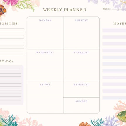 Art of Nature: Under the Sea Weekly Planner Notepad